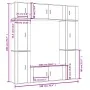 Set de muebles de TV 8 pzas madera contrachapada blanco brillo by , TV Furniture - Ref: Foro24-3188640, Price: 440,83 €, Disc...