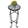 Mesa auxiliar para plantas mosaico negro y blanco by , Pot stands - Ref: Foro24-41129, Price: 36,84 €, Discount: -5%%