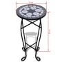 Mesa auxiliar para plantas mosaico negro y blanco by , Pot stands - Ref: Foro24-41129, Price: 36,84 €, Discount: -5%%