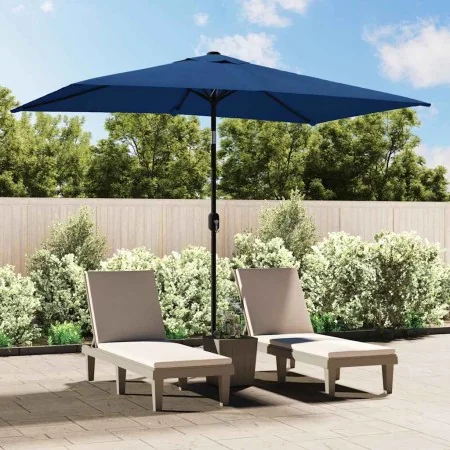 Sombrilla de jardín con palo de metal azul azure 300x200 cm by , Umbrellas - Ref: Foro24-47129, Price: 64,55 €, Discount: -5%%
