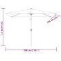 Sombrilla de jardín con palo de metal azul azure 300x200 cm by , Umbrellas - Ref: Foro24-47129, Price: 64,55 €, Discount: -5%%