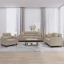 Juego de sofás con cojines 3 piezas tela microfibra gris taupe by , Sofas - Ref: Foro24-3202302, Price: 823,05 €, Discount: -5%%