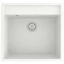 Fregadero de cocina con rebosadero granito blanco by , Sinks - Ref: Foro24-147064, Price: 177,41 €, Discount: -5%%