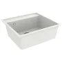Fregadero de cocina con rebosadero granito blanco by , Sinks - Ref: Foro24-147064, Price: 177,41 €, Discount: -5%%