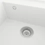 Fregadero de cocina con rebosadero granito blanco by , Sinks - Ref: Foro24-147064, Price: 177,41 €, Discount: -5%%