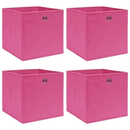 Cajas de almacenaje 4 uds tela rosa 32x32x32 cm by , Storage baskets - Ref: Foro24-288345, Price: 24,67 €, Discount: -5%%