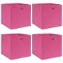 Cajas de almacenaje 4 uds tela rosa 32x32x32 cm by , Storage baskets - Ref: Foro24-288345, Price: 24,67 €, Discount: -5%%