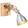 Lámpara de pared madera maciza de mango y hierro plateada E27 by , Wall sconces - Ref: Foro24-320597, Price: 31,87 €, Discoun...