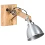 Lámpara de pared madera maciza de mango y hierro plateada E27 by , Wall sconces - Ref: Foro24-320597, Price: 31,87 €, Discoun...