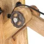 Lámpara de pared madera maciza de mango y hierro plateada E27 by , Wall sconces - Ref: Foro24-320597, Price: 31,87 €, Discoun...