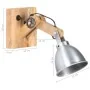 Lámpara de pared madera maciza de mango y hierro plateada E27 by , Wall sconces - Ref: Foro24-320597, Price: 31,87 €, Discoun...