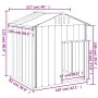 Caseta perros con tejado acero galvanizado gris 117x103x123cm by , Dog kennels - Ref: Foro24-172349, Price: 127,61 €, Discoun...