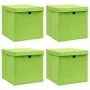 Cajas de almacenaje con tapas 4 uds tela verde 32x32x32 cm by , Storage baskets - Ref: Foro24-288370, Price: 30,65 €, Discoun...
