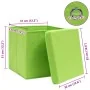 Cajas de almacenaje con tapas 4 uds tela verde 32x32x32 cm by , Storage baskets - Ref: Foro24-288370, Price: 30,65 €, Discoun...