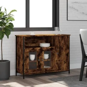 Aparador madera de ingeniería roble ahumado 100x35x75 cm von , Sideboards - Ref: Foro24-835511, Preis: 74,61 €, Rabatt: -5%%
