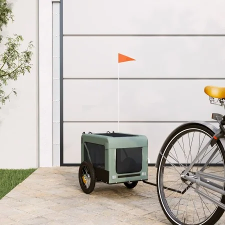 Remolque de bicicleta mascotas hierro tela Oxford gris negro von , Kinderwagen für Haustiere - Ref: Foro24-93909, Preis: 88,2...