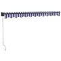 Toldo retráctil aluminio y tela azul y blanco 3,5x2,5 m | Foro24.es | Tu tienda online para hogar, jardín y más Foro24.es