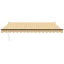 Toldo retráctil aluminio y tela amarillo y blanco 4x3 m | Foro24.es | Tu tienda online para hogar, jardín y más Foro24.es