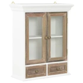 Armario de pared de madera maciza blanco 49x22x59