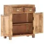 Aparador de madera de mango maciza rugosa 65x30x75 cm | Foro24.es | Tu tienda online para hogar, jardín y más Foro24.es