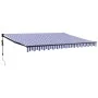 Toldo retráctil automático azul y blanco 4x3 m | Foro24.es | Tu tienda online para hogar, jardín y más Foro24.es
