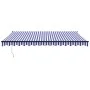 Toldo retráctil automático azul y blanco 4x3 m | Foro24.es | Tu tienda online para hogar, jardín y más Foro24.es
