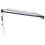 Toldo retráctil automático azul y blanco 4x3 m | Foro24.es | Tu tienda online para hogar, jardín y más Foro24.es