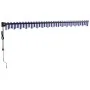 Toldo retráctil automático azul y blanco 4x3 m | Foro24.es | Tu tienda online para hogar, jardín y más Foro24.es