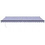 Toldo retráctil automático azul y blanco 5x3 m | Foro24.es | Tu tienda online para hogar, jardín y más Foro24.es