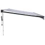 Toldo retráctil automático azul y blanco 5x3 m | Foro24.es | Tu tienda online para hogar, jardín y más Foro24.es