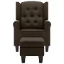 Sillón con reposapiés de tela marrón | Foro24.es | Tu tienda online para hogar, jardín y más Foro24.es