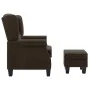 Sillón con reposapiés de tela marrón | Foro24.es | Tu tienda online para hogar, jardín y más Foro24.es