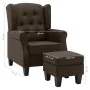 Sillón con reposapiés de tela marrón | Foro24.es | Tu tienda online para hogar, jardín y más Foro24.es