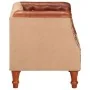 Sillón de cuero auténtico y madera maciza de mango marrón | Foro24.es | Tu tienda online para hogar, jardín y más Foro24.es