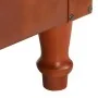 Sillón de cuero auténtico y madera maciza de mango marrón | Foro24.es | Tu tienda online para hogar, jardín y más Foro24.es