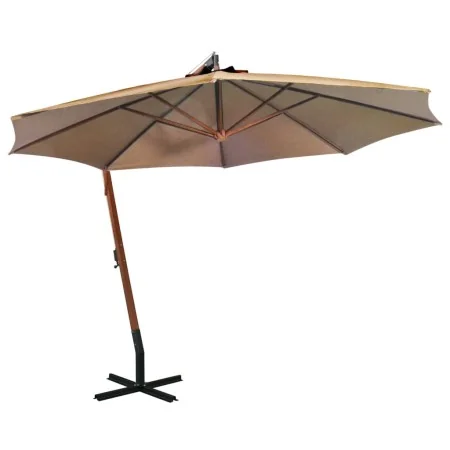 Sombrilla jardín colgante con palo madera abeto taupe 3,5x2,9 m von , Sonnenschirme - Ref: Foro24-313769, Preis: 170,40 €, Ra...
