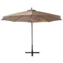 Sombrilla jardín colgante con palo madera abeto taupe 3,5x2,9 m von , Sonnenschirme - Ref: Foro24-313769, Preis: 170,40 €, Ra...