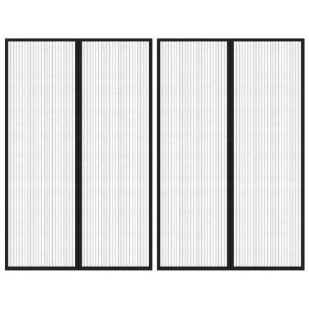 Mosquiteras para puerta bloque magnético 2 uds negro 220x130 cm | Foro24.es | Tu tienda online para hogar, jardín y más Foro24.es