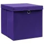 Cajas de almacenaje con tapas 4 uds morado 28x28x28 cm | Foro24.es | Tu tienda online para hogar, jardín y más Foro24.es