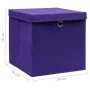 Cajas de almacenaje con tapas 4 uds morado 28x28x28 cm | Foro24.es | Tu tienda online para hogar, jardín y más Foro24.es