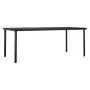 Mesa de comedor para jardín acero y vidrio negro 200x100x74 cm | Foro24.es | Tu tienda online para hogar, jardín y más Foro24.es