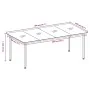Mesa de comedor para jardín acero y vidrio negro 200x100x74 cm | Foro24.es | Tu tienda online para hogar, jardín y más Foro24.es