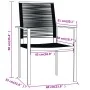 Juego de comedor de jardín 9 piezas negro by , Garden sets - Ref: Foro24-3099202, Price: 564,19 €, Discount: -5%%