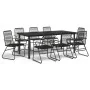 Juego de comedor de jardín 9 piezas ratán PVC negro von , Gartensets - Ref: Foro24-3099214, Preis: 689,58 €, Rabatt: -5%%