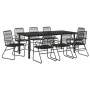 Juego de comedor de jardín 9 piezas ratán PVC negro von , Gartensets - Ref: Foro24-3099214, Preis: 689,58 €, Rabatt: -5%%