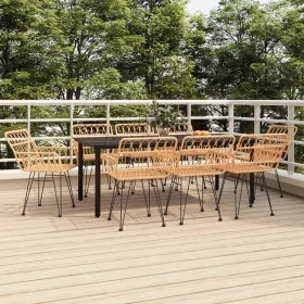 Juego de comedor de jardín 9 piezas ratán sintético de , Conjuntos de jardín - Ref: Foro24-3157865, Precio: 743,98 €, Descuen...