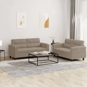 Juego de sofás con cojines 2 piezas tela microfibra taupe von , Sofas - Ref: Foro24-3202314, Preis: 511,59 €, Rabatt: -5%%