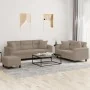 Juego de sofás con cojines 3 piezas tela microfibra gris taupe de , Sofás - Ref: Foro24-3202356, Precio: 638,01 €, Descuento:...