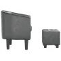 Sillón con taburete cuero sintético gris de , Sillones - Ref: Foro24-356492, Precio: 183,13 €, Descuento: -5%%