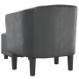 Sillón con taburete cuero sintético gris de , Sillones - Ref: Foro24-356492, Precio: 183,13 €, Descuento: -5%%